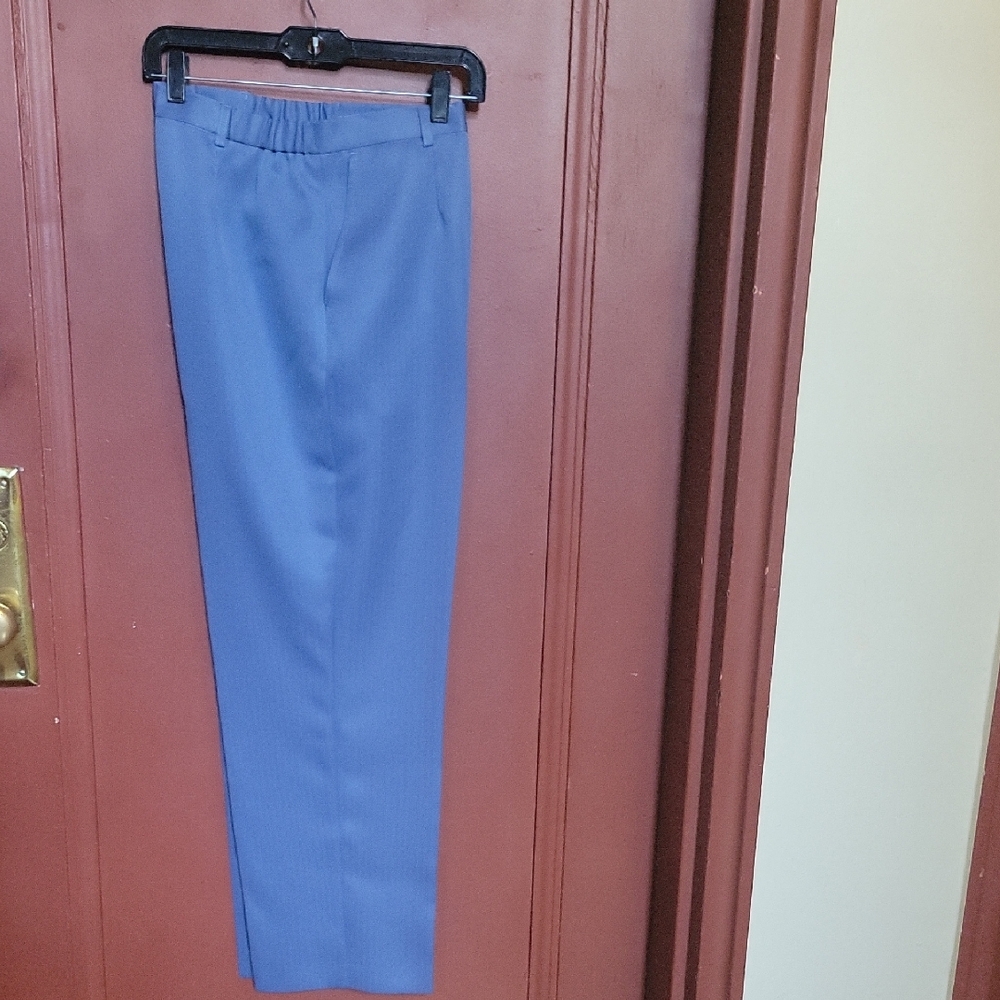 18 P Lester Square Elegant Women's Blue Straight Leg Pants Size